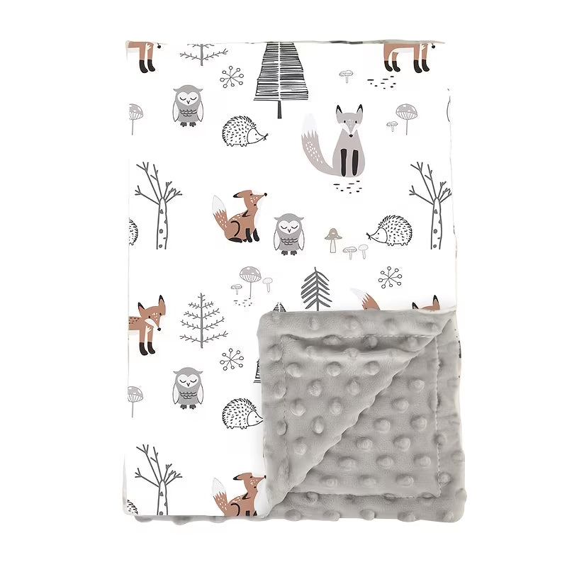 Double-Sided Baby Blanket — All Seasons Cute Animal Print