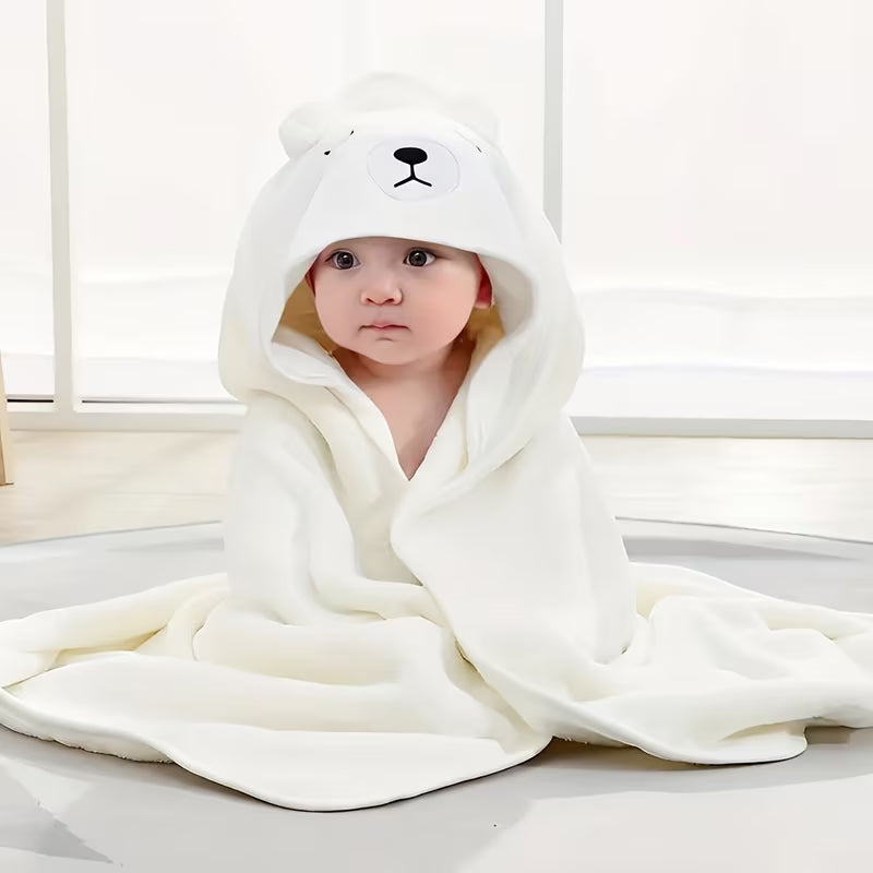 Soft Absorbent Baby Hooded Towel Bathrobe