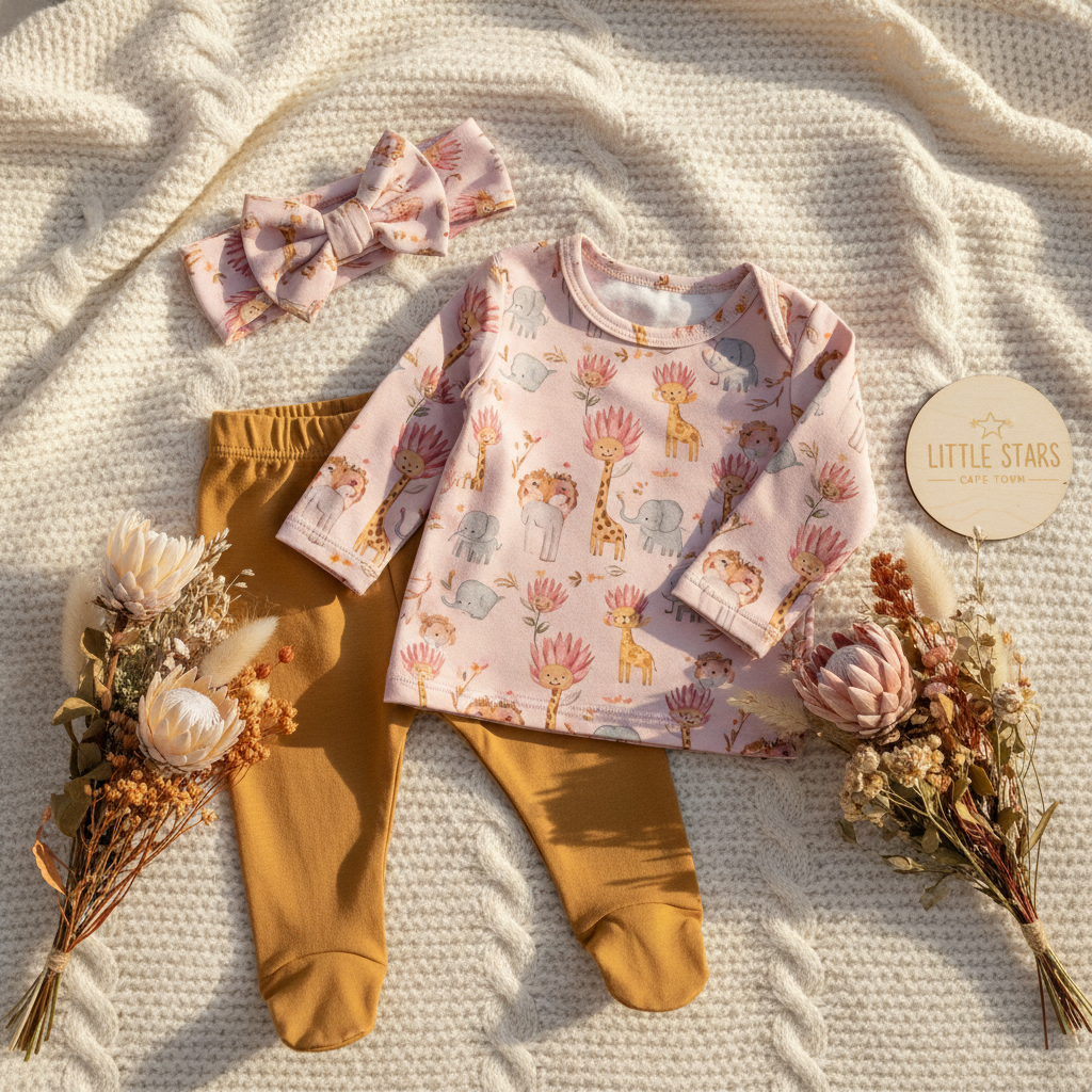 Girls Footed Pants Set